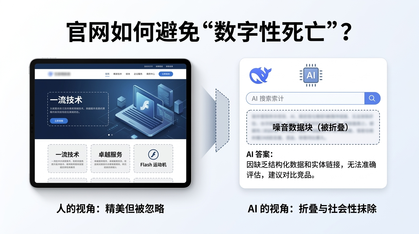 互联网被折叠（老搜索 vs 新搜索）。“你正在从物理世界消失”